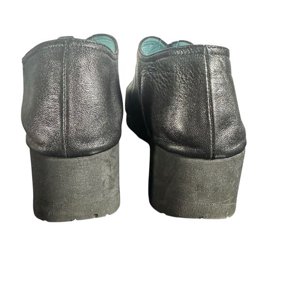 Thierry Rabotin Black Leather Wedge Shoes EU 38 US 7.5 Comfort soft - Picture 6 of 11